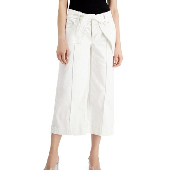 INC International Concepts Women's White Wide-Leg Pants Size 14 - Picture 1 of 15